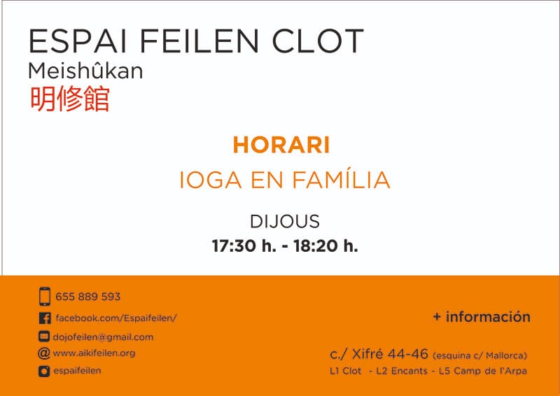 Información de las clases de Yoga del Dojo Feilen Meishûkan