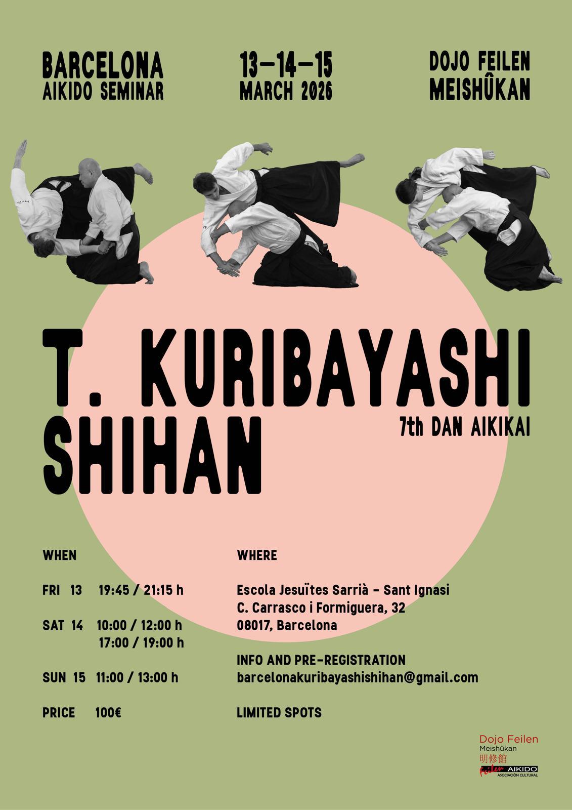 Cartel del seminario internacional de Aikido organizado por la Asociación Cultural Feilen Aikido