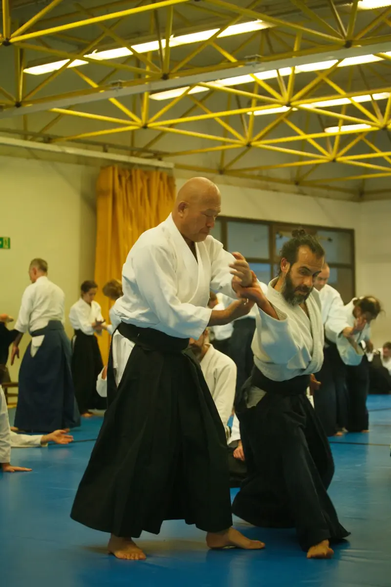 Pràctica durant el Seminari d’Aikido Barcelona 2024
