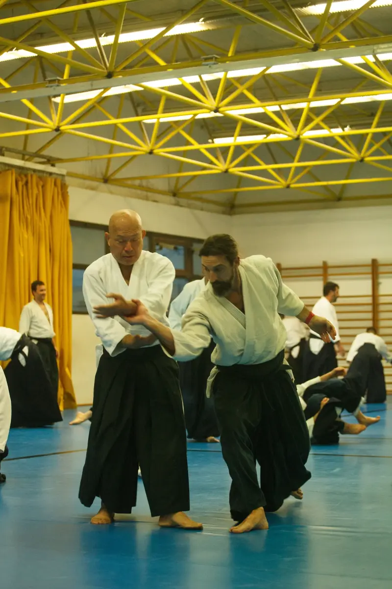 Pràctica durant el Seminari d’Aikido Barcelona 2024