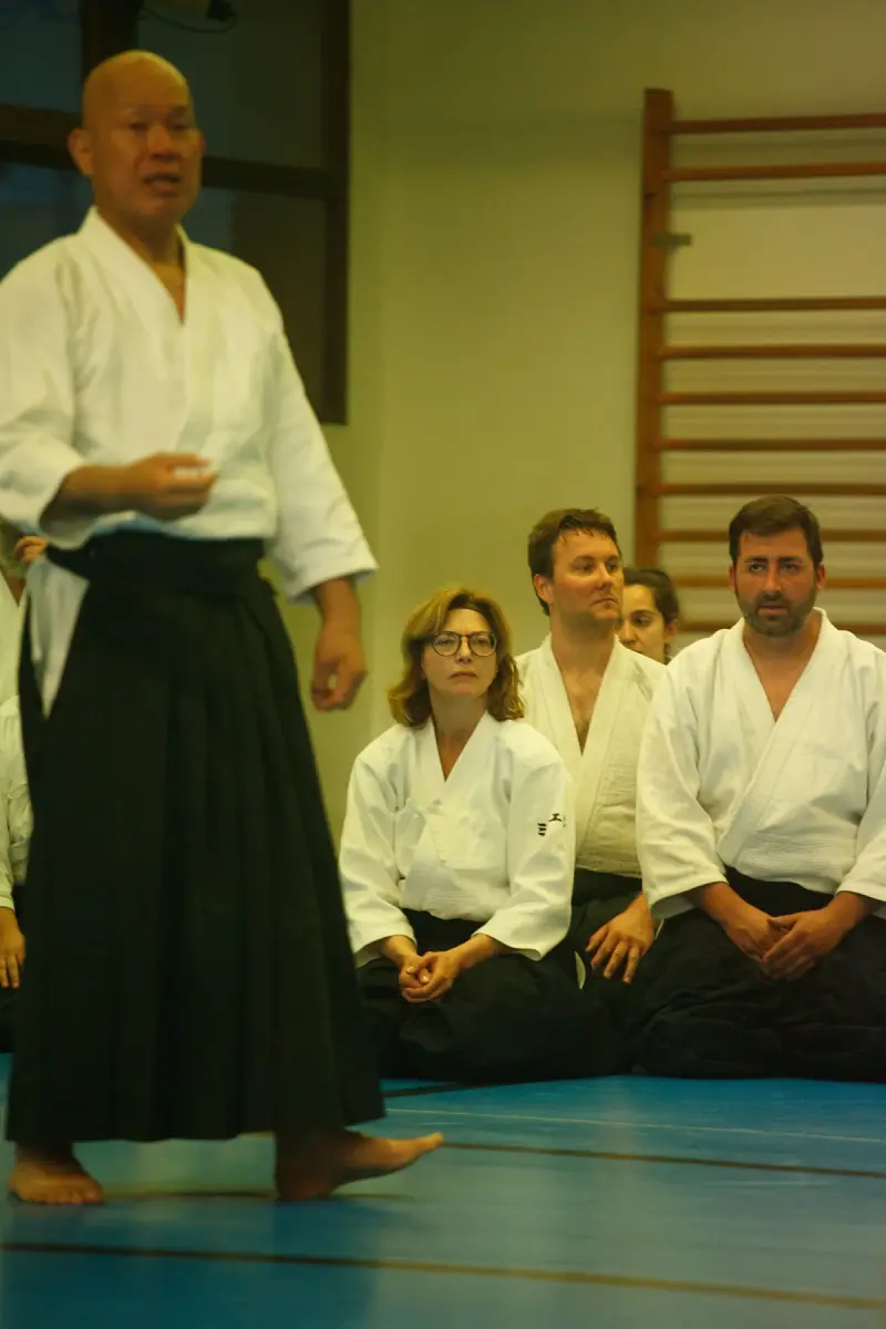 Pràctica durant el Seminari d’Aikido Barcelona 2024