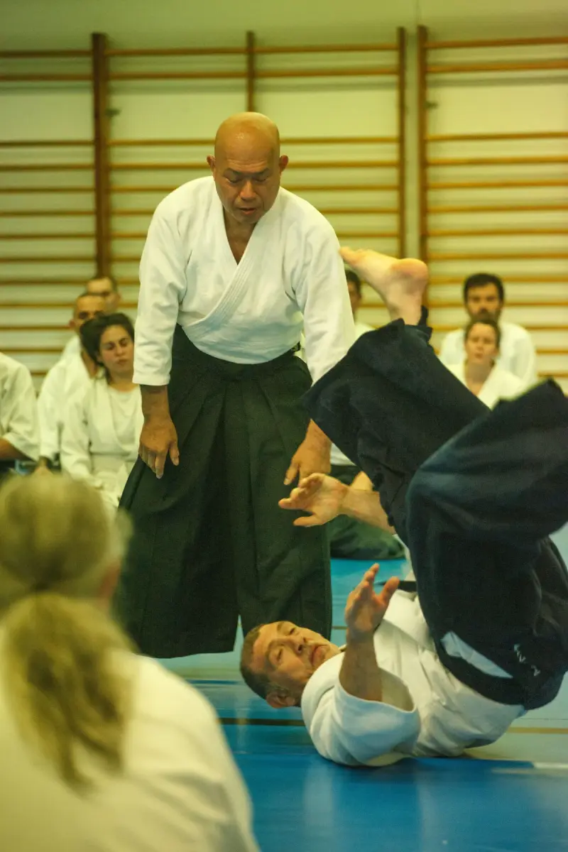Pràctica durant el Seminari d’Aikido Barcelona 2024