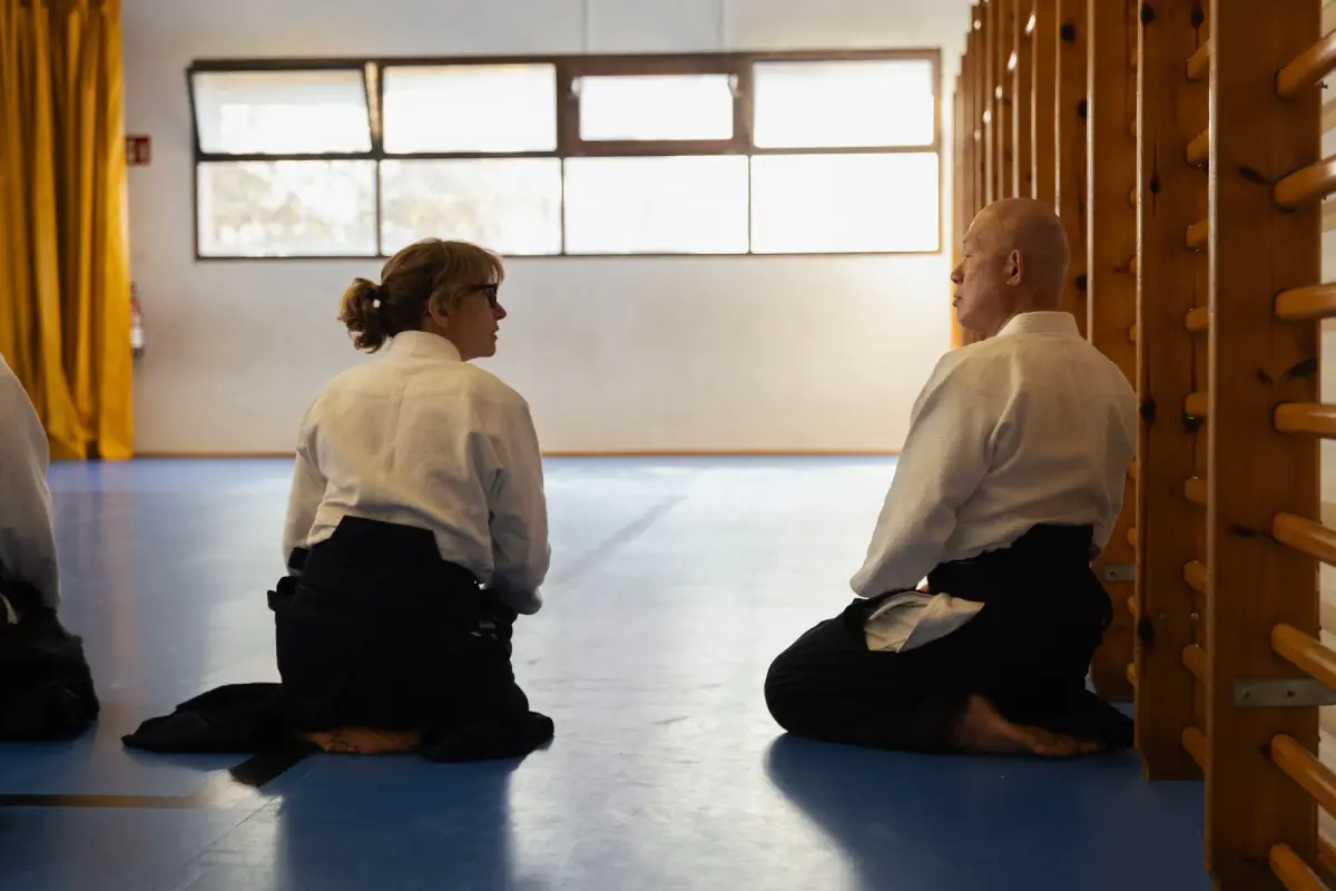 Pràctica durant el Seminari d’Aikido Barcelona 2025