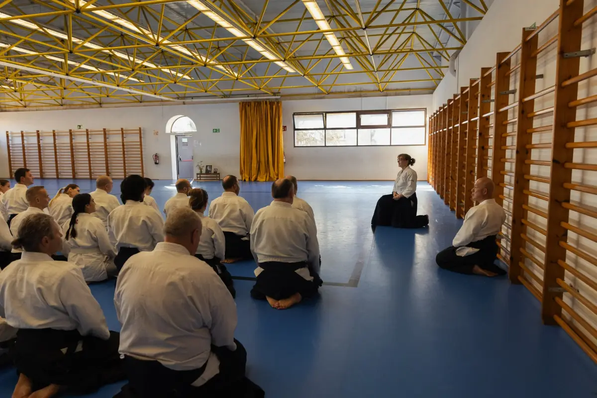 Pràctica durant el Seminari d’Aikido Barcelona 2025
