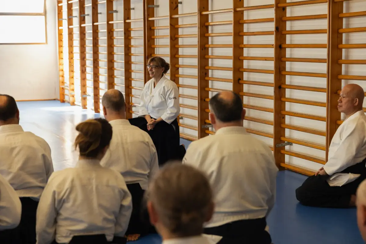 Pràctica durant el Seminari d’Aikido Barcelona 2025