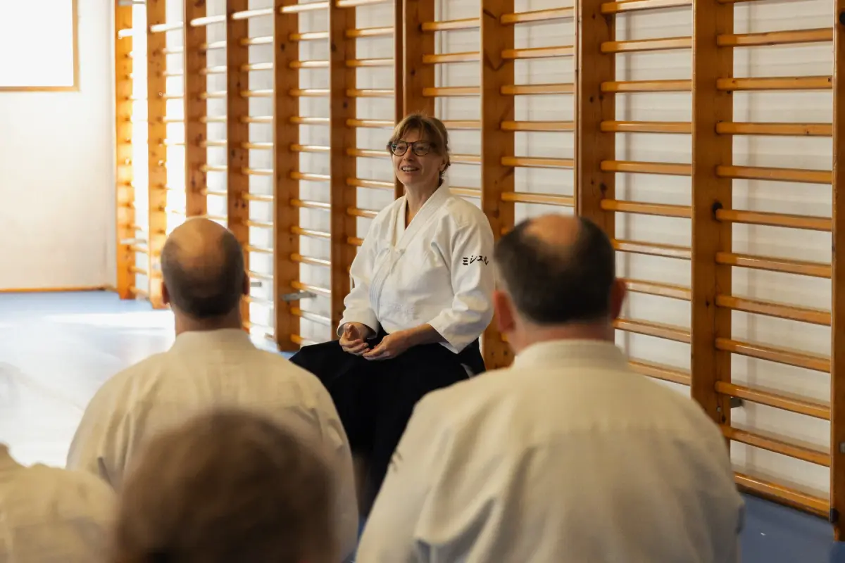 Pràctica durant el Seminari d’Aikido Barcelona 2025