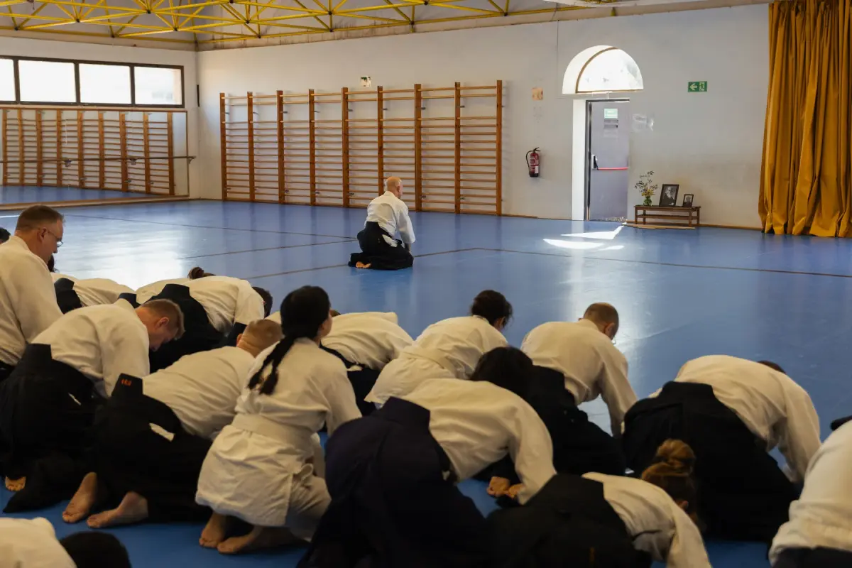 Pràctica durant el Seminari d’Aikido Barcelona 2025