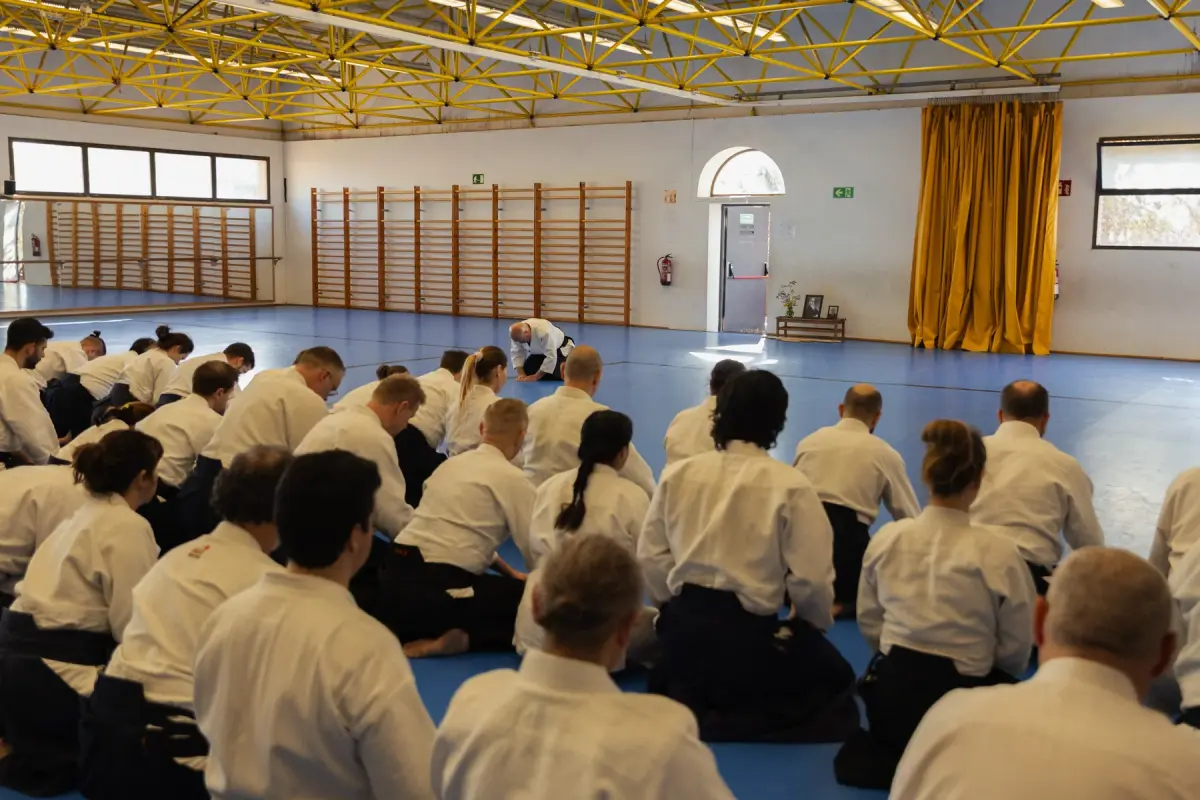 Pràctica durant el Seminari d’Aikido Barcelona 2025