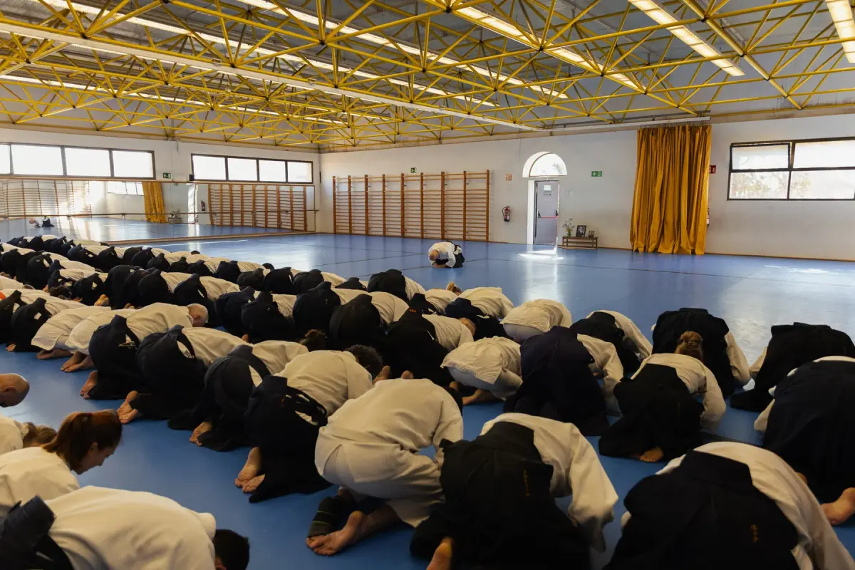 Pràctica durant el Seminari d’Aikido Barcelona 2025