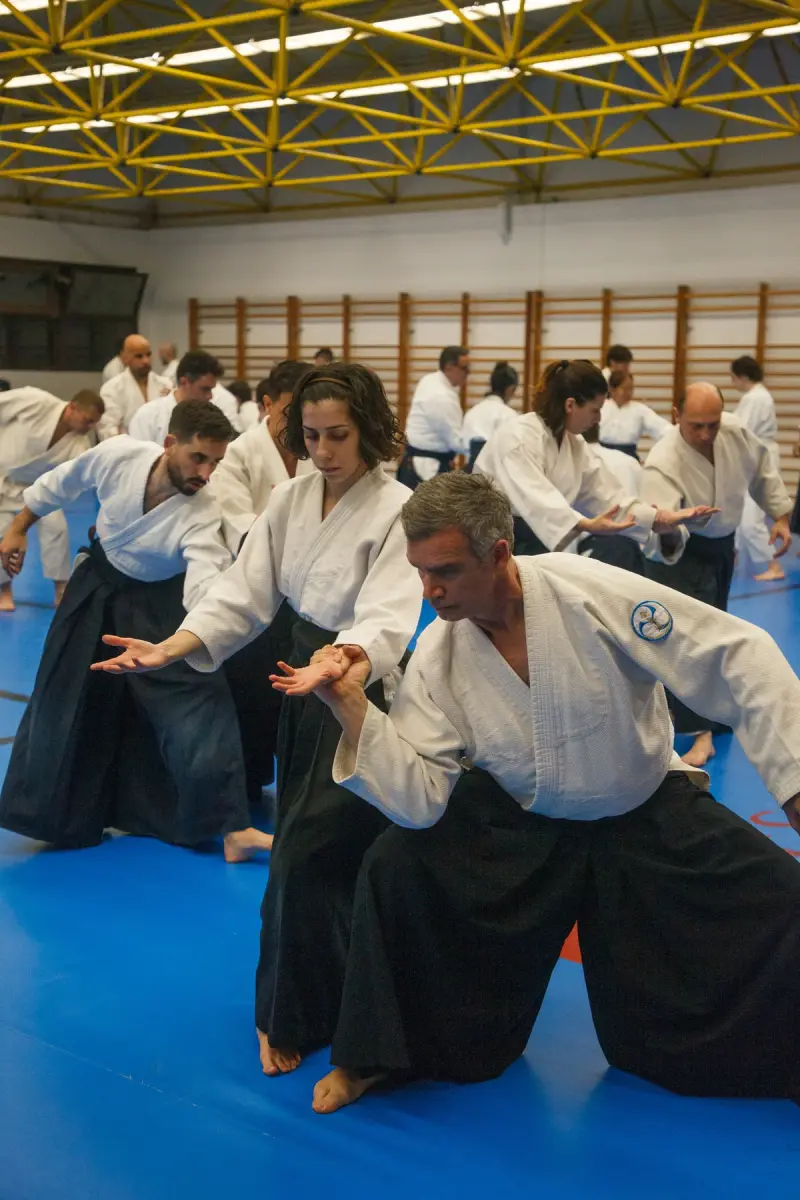 Práctica durante el Seminario de Aikido Barcelona 2026
