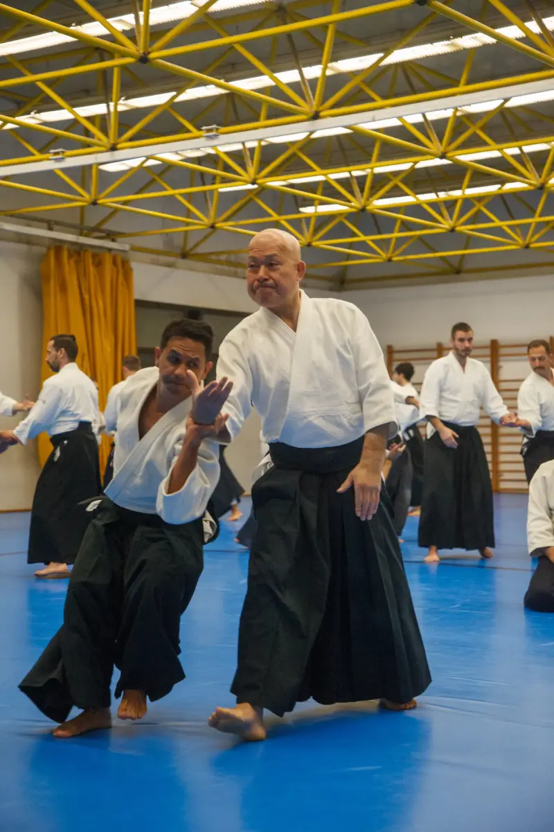 Práctica durante el Seminario de Aikido Barcelona 2026