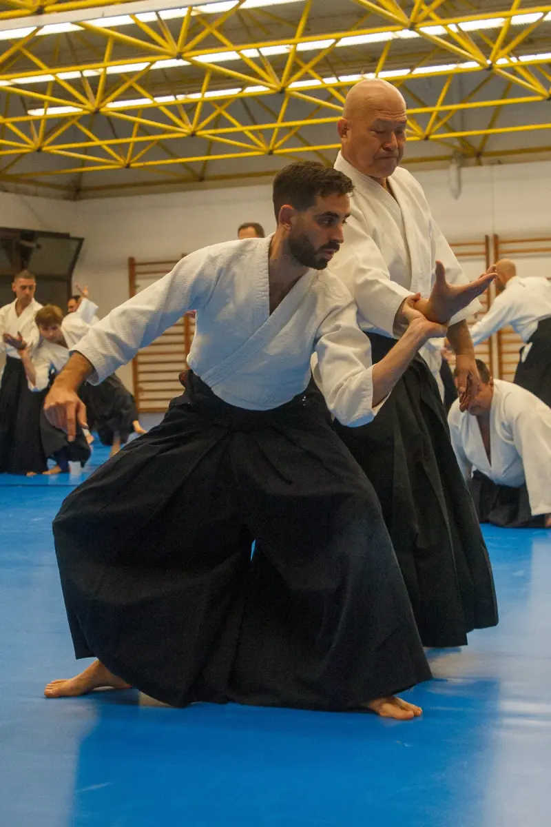 Práctica durante el Seminario de Aikido Barcelona 2026