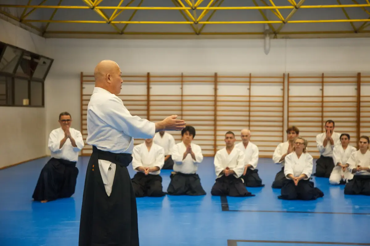 Práctica durante el Seminario de Aikido Barcelona 2026