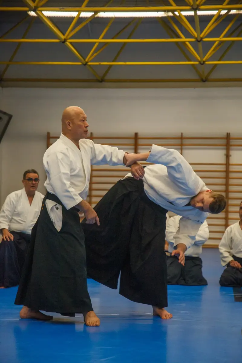 Práctica durante el Seminario de Aikido Barcelona 2026